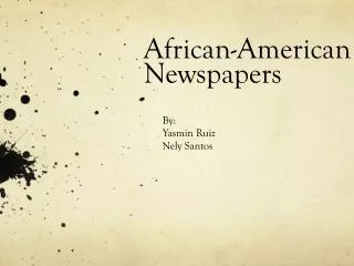 African-American Newspapers