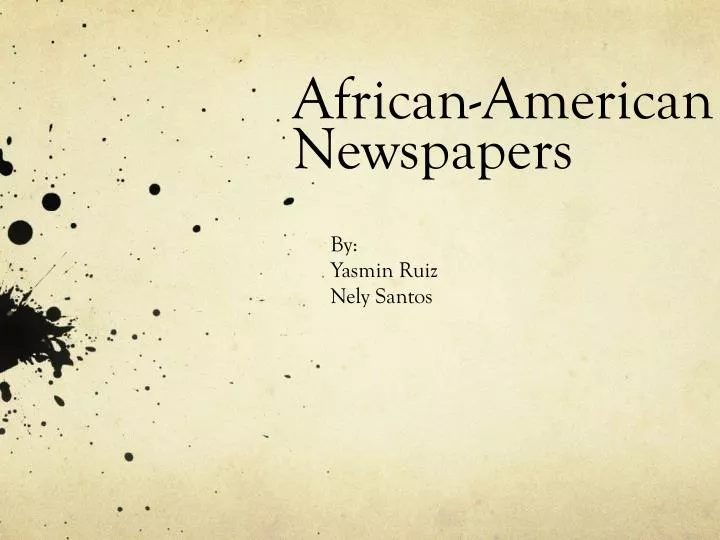 african american newspapers