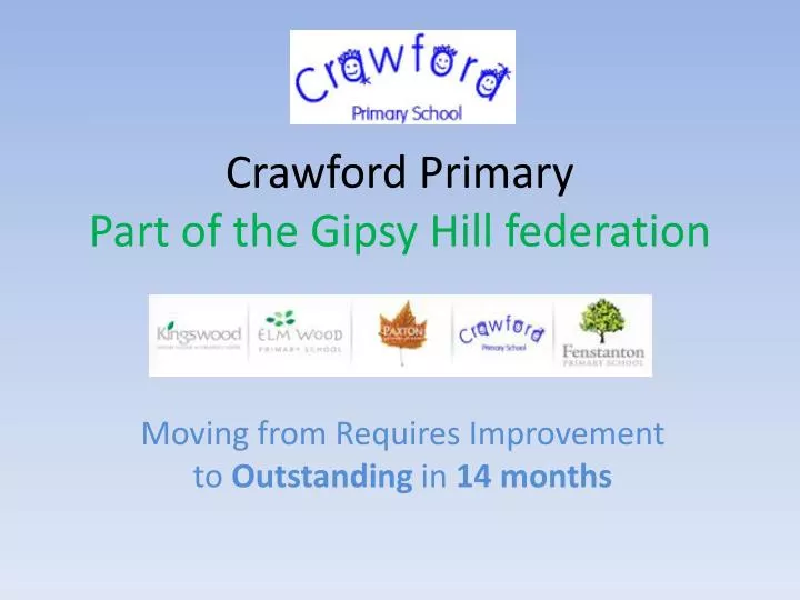 crawford primary part of the gipsy hill federation