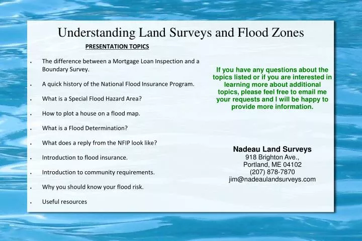 understanding land surveys and flood zones