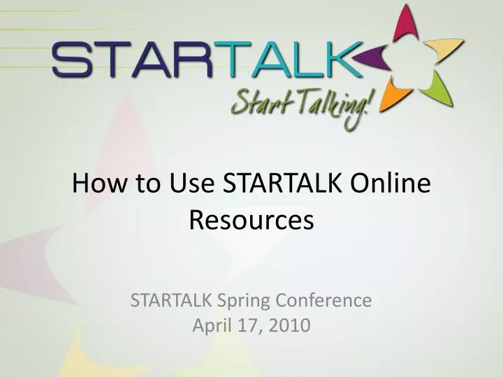how to use startalk online resources