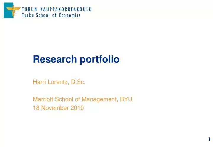 research portfolio