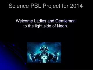 Science PBL Project for 2014