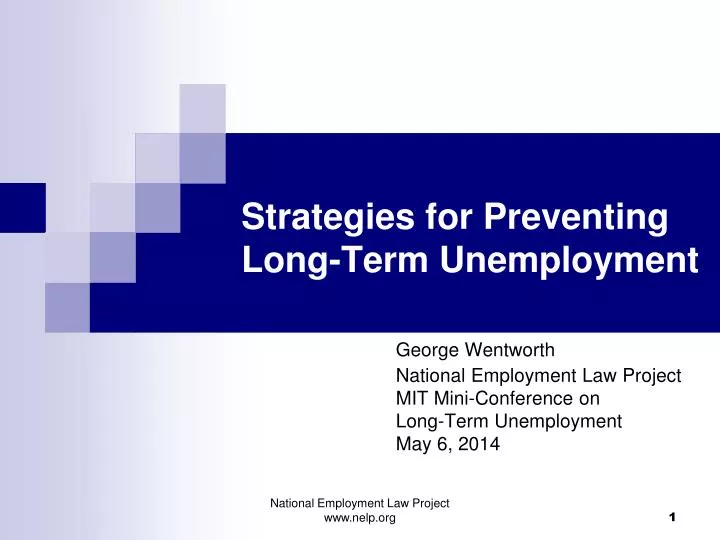 strategies for preventing long term unemployment