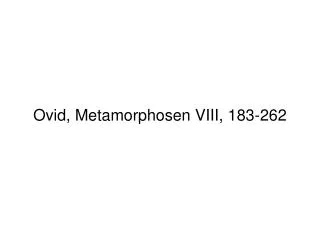 ovid metamorphosen viii 183 262