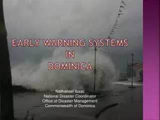EARLY WARNING SYSTEMS IN DOMINICA