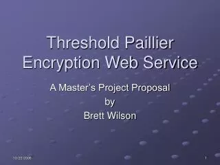 Threshold Paillier Encryption Web Service