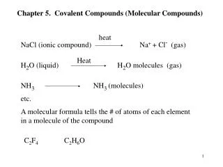Chapter 5. Covalent Compounds (Molecular Compounds)