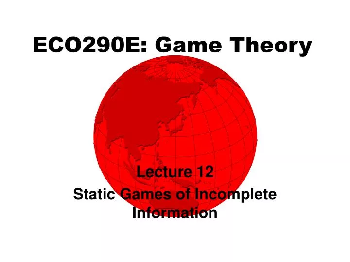 eco290e game theory