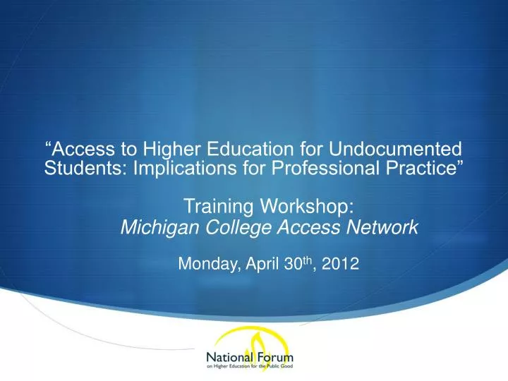 access to higher education for undocumented students implications for professional practice
