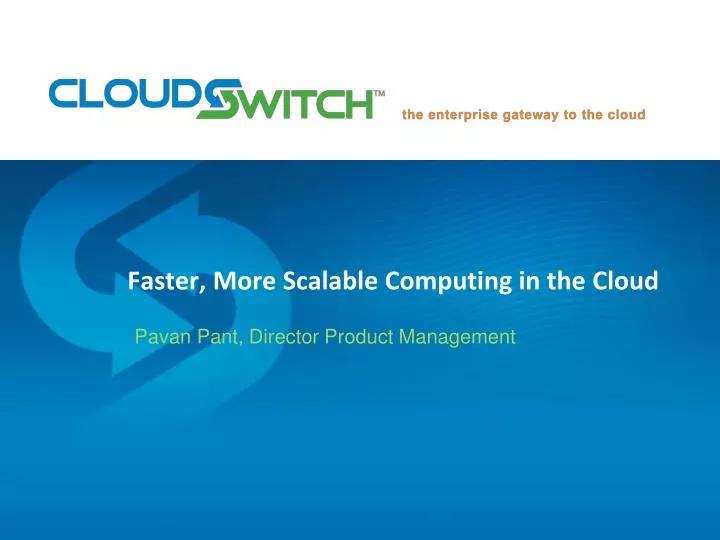 faster more scalable computing in the cloud