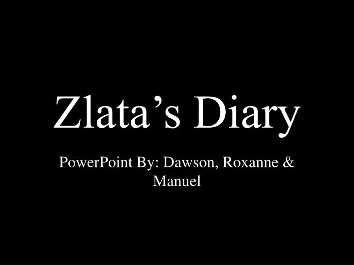 zlata s diary