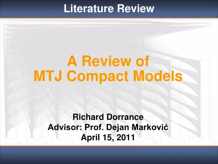 a review of mtj compact models