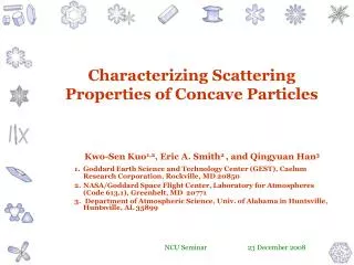 Characterizing Scattering Properties of Concave Particles