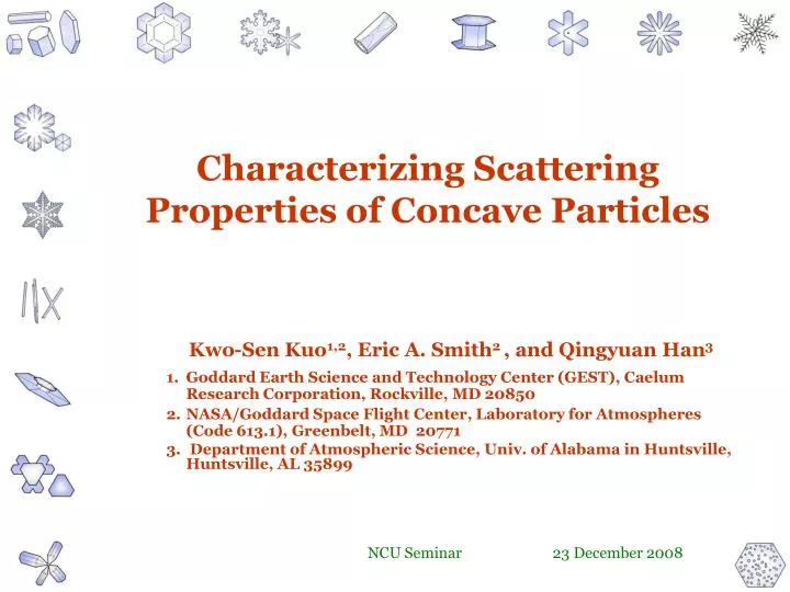 characterizing scattering properties of concave particles