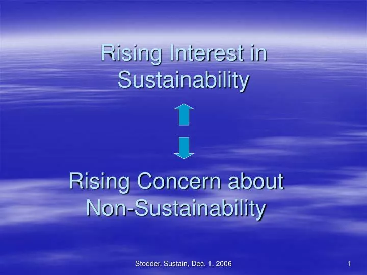 rising interest in sustainability