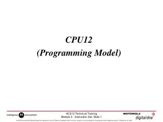 CPU12 (Programming Model)