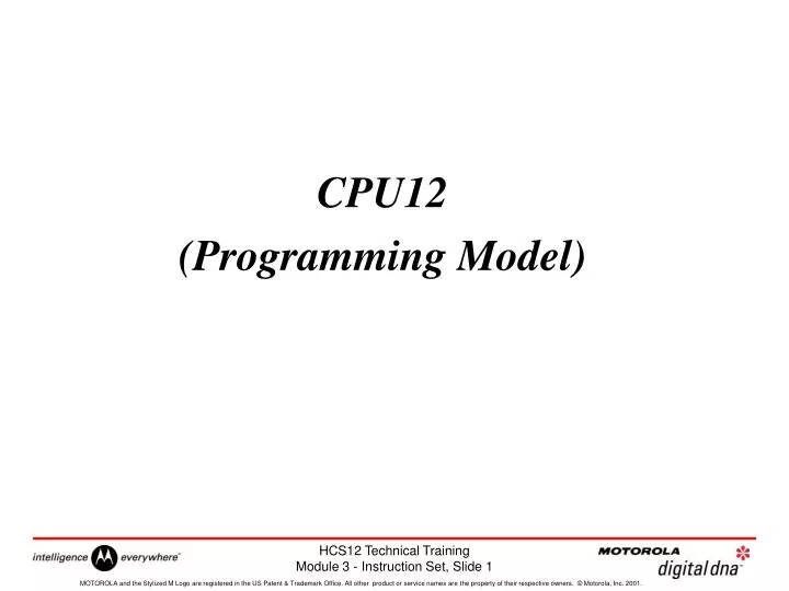 cpu12 programming model