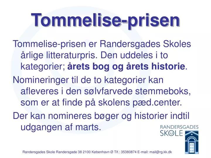 tommelise prisen