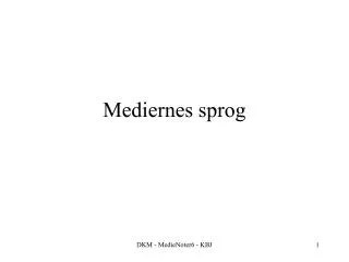 mediernes sprog