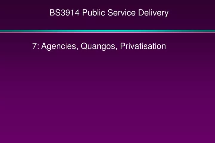 bs3914 public service delivery