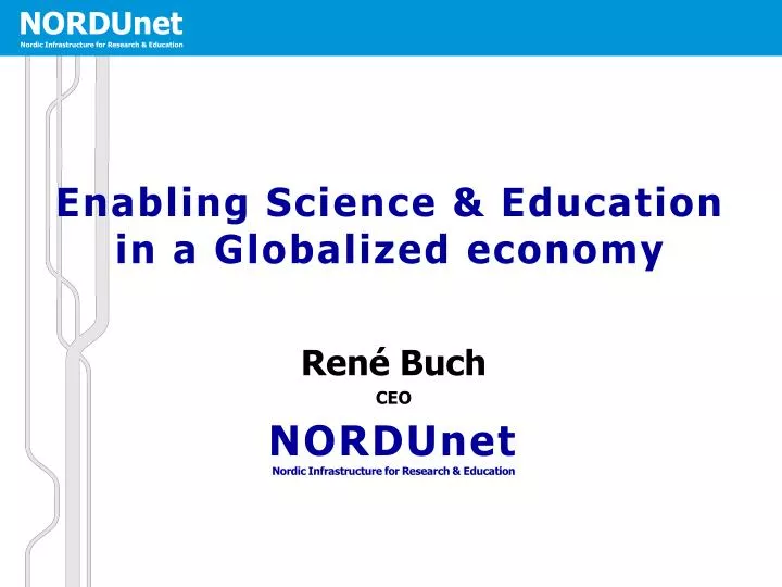 enabling science education in a globalized economy