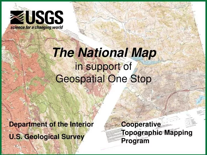 the national map in support of geospatial one stop