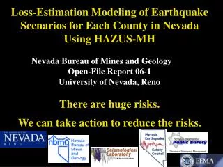 Loss-Estimation Modeling of Earthquake Scenarios for Each County in Nevada Using HAZUS-MH