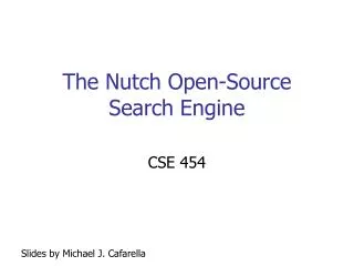 The Nutch Open-Source Search Engine