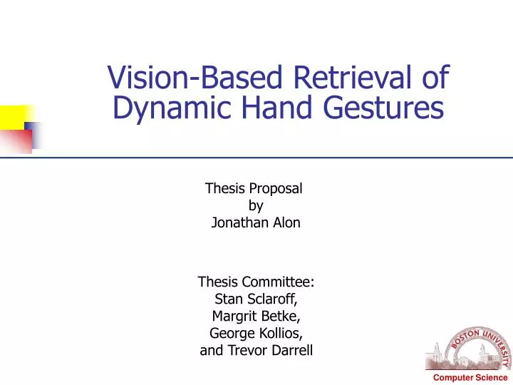 vision based retrieval of dynamic hand gestures