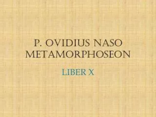 p ovidius naso metamorphoseon