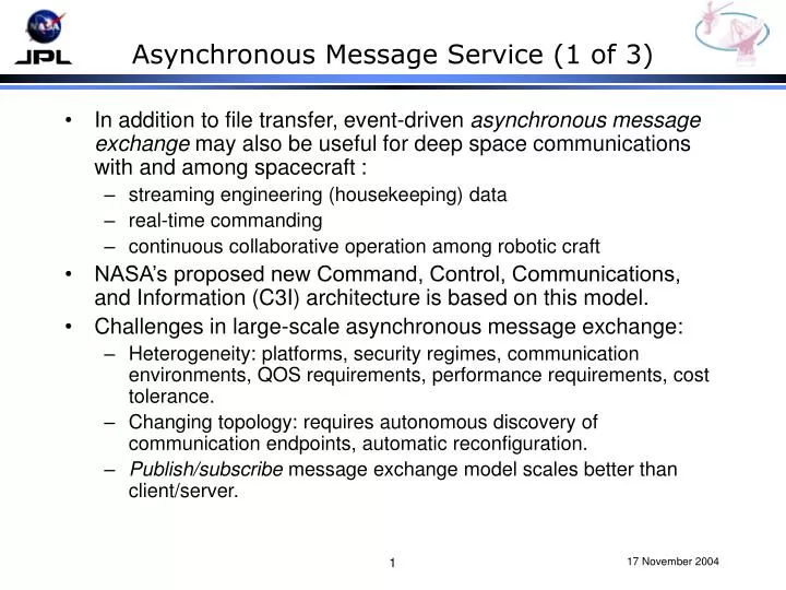 asynchronous message service 1 of 3