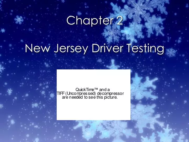 Chapter 2 New Jersey Driver Testing N 