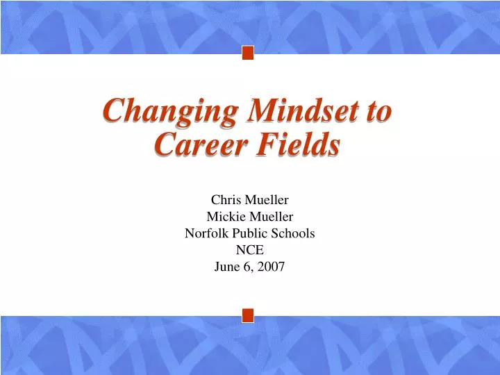 changing mindset to career fields