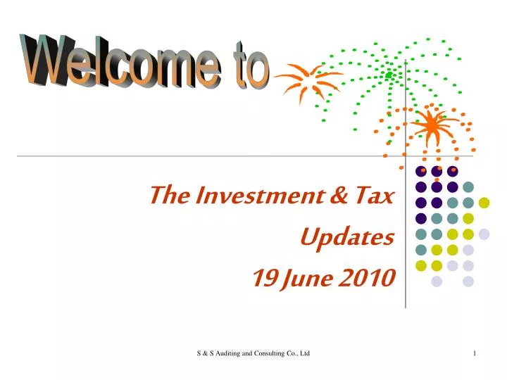 the investment tax updates 19 june 2010