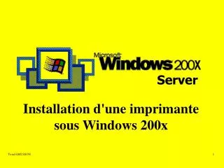installation d une imprimante sous windows 200x