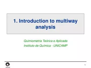 1. Introduction to multiway analysis