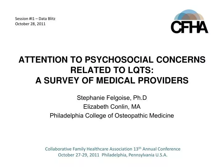 attention to psychosocial concerns related to lqts a survey of medical providers