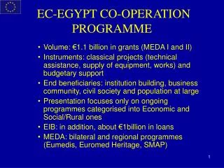 EC-EGYPT CO-OPERATION PROGRAMME