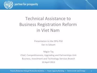 Technical Assistance to Business Registration Reform in Viet Nam