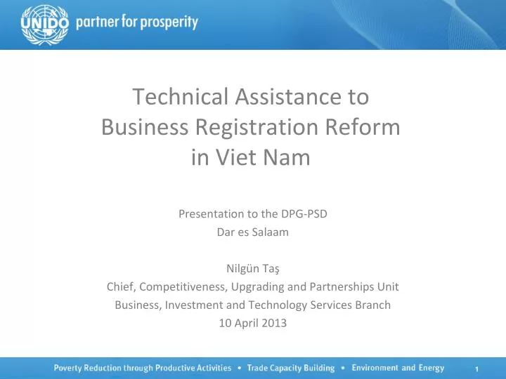 technical assistance to business registration reform in viet nam