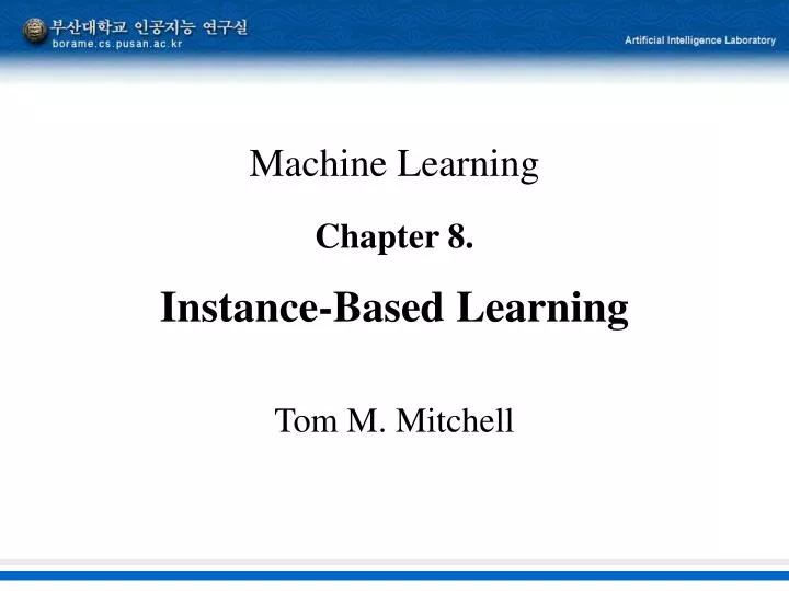 machine learning chapter 8 instance based learning