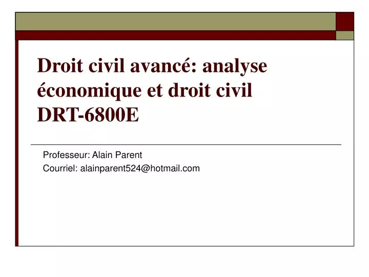 droit civil avanc analyse conomique et droit civil drt 6800e
