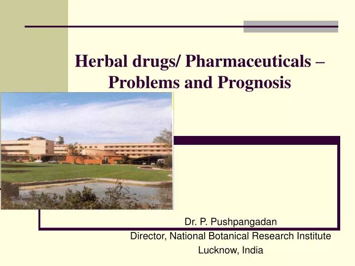 herbal drugs pharmaceuticals problems and prognosis