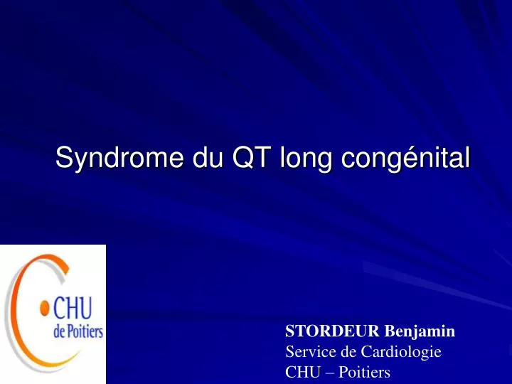 syndrome du qt long cong nital