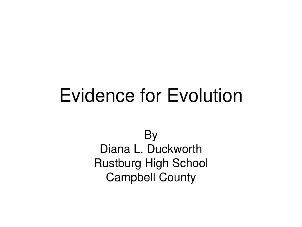 PPT - Evidence for Evolution PowerPoint Presentation, free download ...