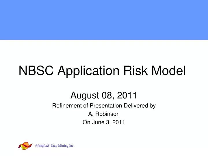 nbsc application risk model