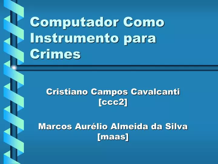 computador como instrumento para crimes