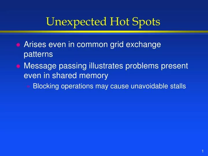 unexpected hot spots