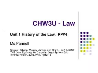 chw3u law